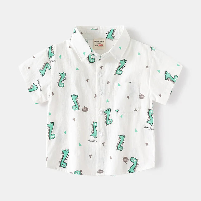 Children's Summer Polo Shirt Tops for Boy New Clothing Short Sleeve Top Wear Kids Costumes