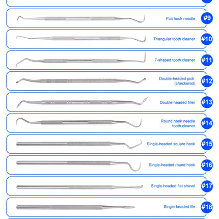 1pcs Tartar Scraper Scaler Plaque Remover Dental Mirror Teeth Pick Spatula Dentist Hygiene Oral Care Kit Tooth Cleaning Tool