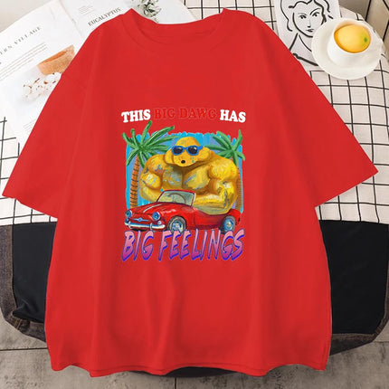 Hot Sales Big Dawg T Shirts Women Men Summer Cool Short Sleeves Personality Harajuku T-shirt Round Neck Fashion Neutral Shirts