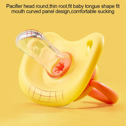 Silicone Baby Pacifier Baby Bites and Chewable Products Comfortable Nipple Appearance for Newborns Flat Pacifier Care Tools