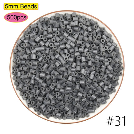 DIY Plastic 5mm Perler Hama Beads Fuse Beads Toys Eco-friendly Material Pegboard Iron Pixel Puzzle Birthday Gift for Boys Girls