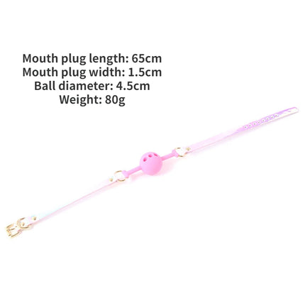 Soft Silicone Gag Pink Ball Sex Toys Open Mouth Gag BDSM Bondage Mouth Ball Woman Couples Adult Sex Games Erotic Accessories