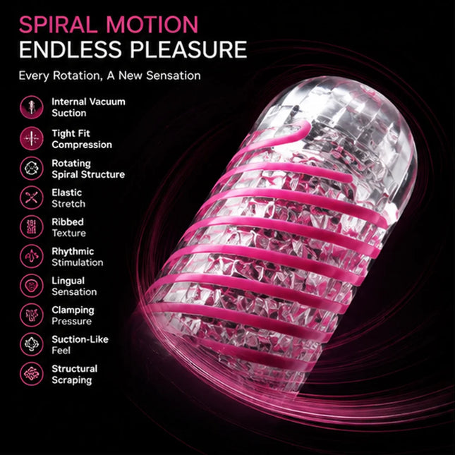 TENGA Premium TPE Male Masturbator Sex Toys for Men Spiral Motion Reusable Sleeve Stroker Device Made in Japan