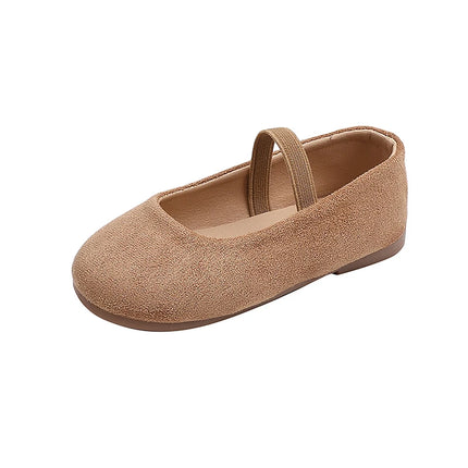 New Girl Dresses Casual Shoes Simple Fashion Children Leather Shoes Solid Color Spring Autumn Kids Princess Ballet Flat Shoes