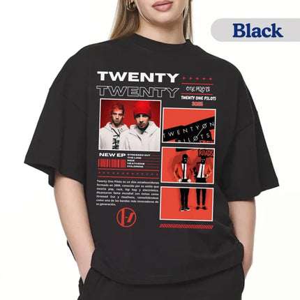 Retro Twenty One Pilots T-shirt rap music album T-shirt, unisex all-season base layer T-shirt  graphic t shirts vintage  t shirt
