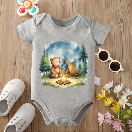 100% Cotton Bodysuit Cute Baby Bear/ I Like Nature Onesie Comfortable Cloths for Baby Jumpsuit for 0 To 12 Months Newborn