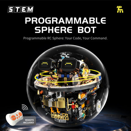 804PCS Tech Electric Agile Ball Tech Building Ball Glowing Expression Smart Remote-Controlled Robot Ball Gift for Adults