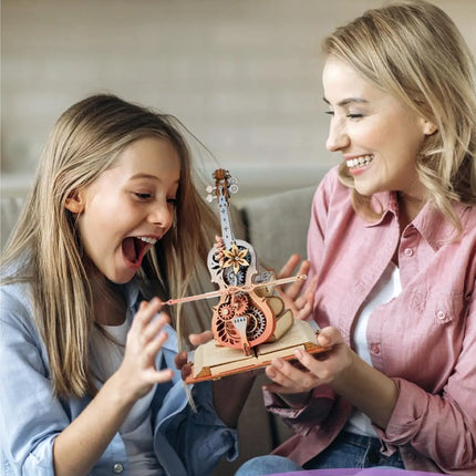 ROKR 3D Magic Cello - 3D Wooden Puzzle - Automatic Playing Mechanical Music Box, DIY Music Gift Set, Adult Gift Decoration,AMK63M