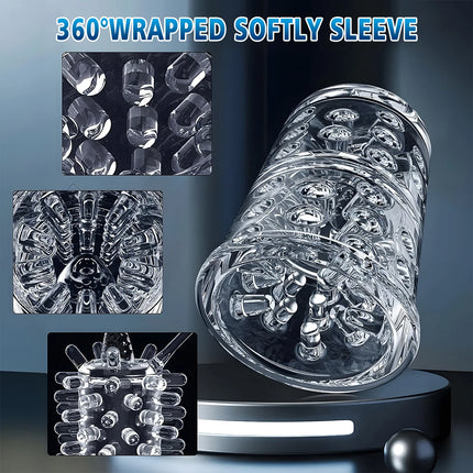 AIERLE Automatic 6 IN 1 7 Rotating Sucking Licking Modes Male Masturbator Vacuum Penis Pump Vagina Masturbation Sex Toy for Men