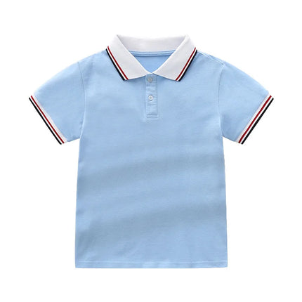 Boys Polo Shirt Summer Sports Jersey Children Casual Tees Cotton Girls Clothing Kids T-Shirts Short sleeve Tops 3-14 Years