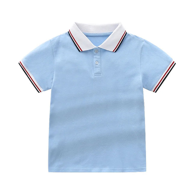 Boys Polo Shirt Summer Sports Jersey Children Casual Tees Cotton Girls Clothing Kids T-Shirts Short sleeve Tops 3-14 Years