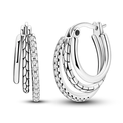 925 Sterling Silver Earrings Women 2025 Jewelry Hoop Ear Studs Sparkling Pave Earring Wedding Gift For Anniversary