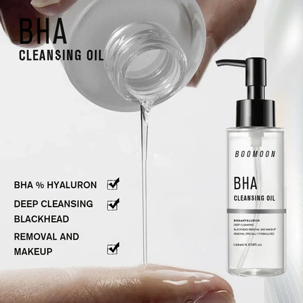 BOOMOON 120ml Salicylic Acid Makeup Remover Oil Blackhead & Make Up Cleanser Gentle Deep Cleansing without Irritation