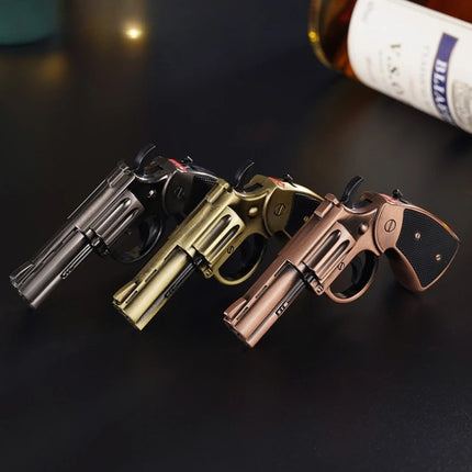 Gun Ignitor Windproof Metal Inflatable Cigar Lighter Inflatable Switchable Fire Pistol Cigarettes Lighters & Smoking Accessories