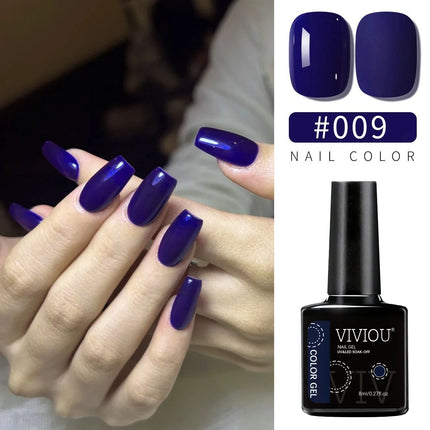 VIVIOU 12Solid Color Nail Polish Phototherapy Glue Set Professional Nail Shop Special Kit Nail Art Semi Permanent UV LED Gel Kit