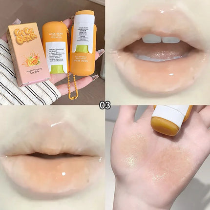 Gegebear Delicate and Moisturizing Lip Balm, Colorless Lip Care, Summer Moisturizing and Hydrating, Lipstick Primer, Lip Balm for Beauty, Moisturizing and Repairing, Anti-Dry and Anti-Cracking, Refreshing and Non-Sticky, Long