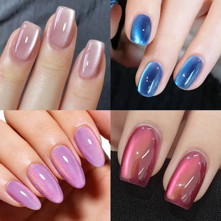 LILYCUTE 7ml Cat Magnetic Nail Polish Colorful Bright Shining Pearl Effect Nail Art DIY Decoration No Need of Lamp to Cure