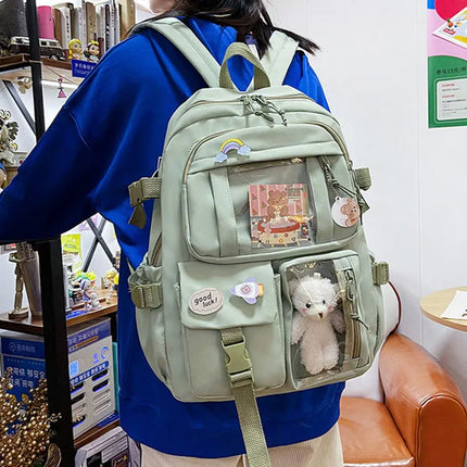 Fashion Girls Backpack New Large Capacity Korean Style Women Backpacks Cute Student School Backpack Versatile Women's Bag