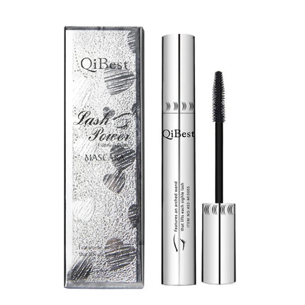 Qibest Silver Tube Mascara Waterproof Long & Curling Black Eyelashes Easy Removal No Dizziness Everlastingly Lasting