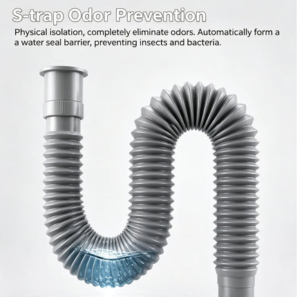 Expandable Flexible Sink Drain Hose – Universal Plastic Washbasin Extension Pipe for Kitchen & Bathroom Basin Strainer