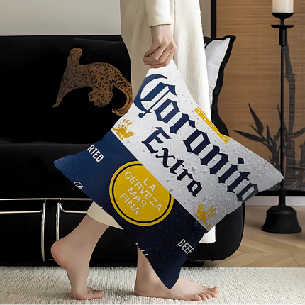 C-Corona E-Extra Beer Cushion Cover Inches Farmhouse Decor Home Throw Pillow Covers For Couch Decorations