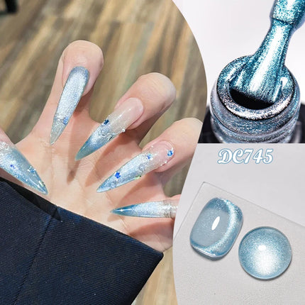 Light Flow Colored Cat Magnetic Gel Nail Polish Jelly Glitter Magnetic Semi Permanent Soak Off UV Gel Varnish Nail Supplies DIY