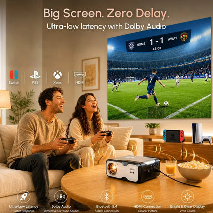 4K Projector 3200ANSI Netflix Certified Native 1080P Android 14 Auto Focus Auto Keystone WiFi6 BT5.4 Outdoor Home Theater HDR10