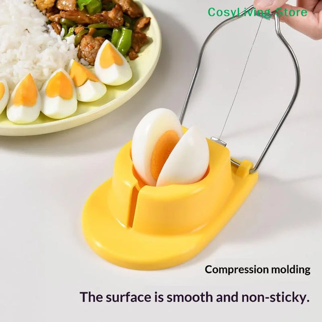 [CL]Handheld Boiled Egg Slicer Labor-saving Rust Resistant Songhua Eggs Divider Efficient Two Cutters Egg Cutter Home[CL]