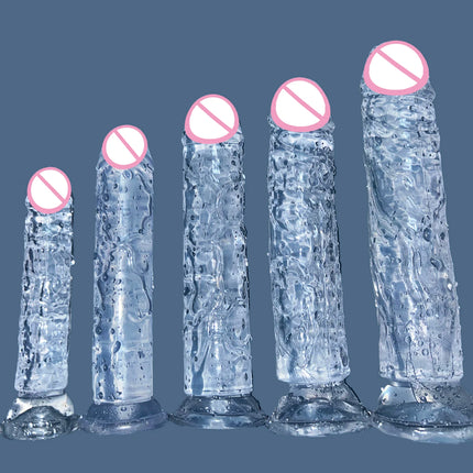 Cheap 5 Colors Small Transparent Dildo Suction Cup Jelly Dick Women Erotic Anal Sex Toys Soft Clitoral Vaginal Masturbators Penis