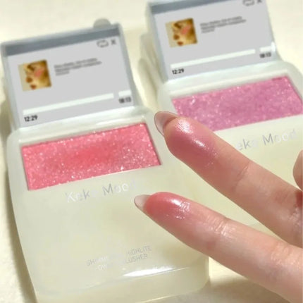 MP3 Slide Up Dough Cheek Texture Satin Powder Blusher Nude Makeup tender Naturally Rouge Powder Powder Blush Entropy Cream