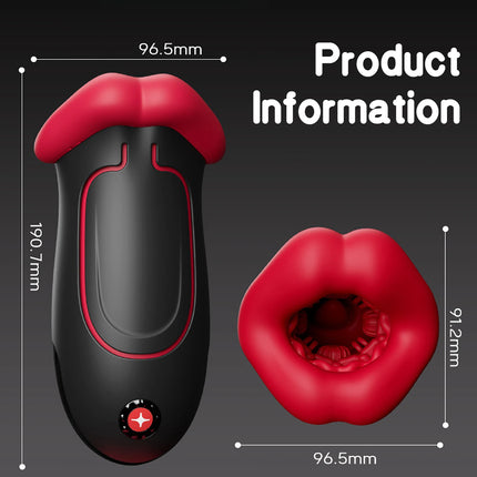 Male Masturbator Deep Throat Mouth Blowjob Vibrator Penis Pump 360° Wrapped 9 Frequency Vibration APP Control Sex Toys for Men