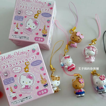 Sanrio Hello Kitty Keychain Blind Box Cartoon Character Phone Charm Bag Pendant  Collectible Anime Action Figure Gift for Girls