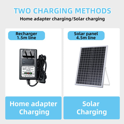 Battery Operated Solar Fan, Home or Outdoor Dual-use Portable Fan, Battery Can Running 6-12 Hours, with USB Output For Phone