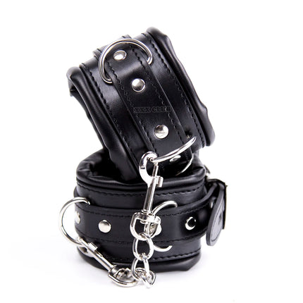 Thierry 3Pcs Soft Bondage Restraints Handcuffs Collar Wrist Ankle Cuffs for Fetish Erotic BDSM Adult Games Couple Sex Product