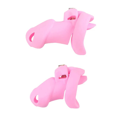 Pink Eagle Eye Silicone Chastity Cage, 2 Sizes, Comfort Breathable Chastity Device for Men