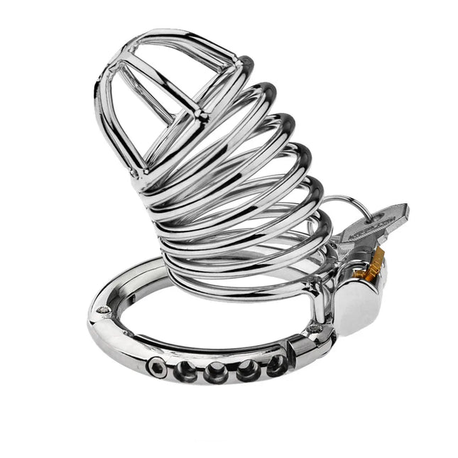 Adjustable Snap Ring Male Chastity Device Metal Cock Cage Slave BDSM Sex Toys for Men Penis Urethral Lock Adult Chastity Belt