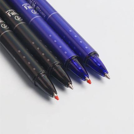 0.5mm Retractable Erasable Gel Pens Set with Refills Black Blue Gel Ink Built-in Eraser Office Supplies Exam Stationery Kit
