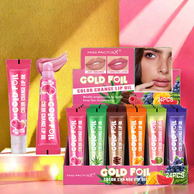 Shiny Lip Oil Gift Set 15ml×24PCS Deep Moisturizing Non-Fading Lip Oil, Brightens and Enhances Lip Color, Gift Box