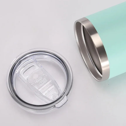 4 in 1 Travel Mug and Can Cooler Insulated for 12 oz Cans and Beer Bottle. Universal Cool Summer Ice Bottle Cup With 2 Lids