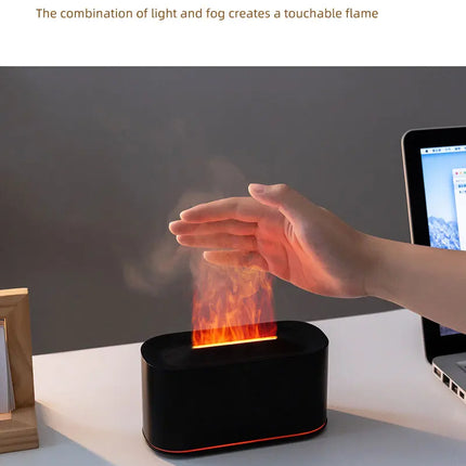 Essential Oil Diffuser,Flame Colorful Water Vapor Fire Humidifier for Aromatherapy Aroma Therapy Machine Room,Flame Diffuser