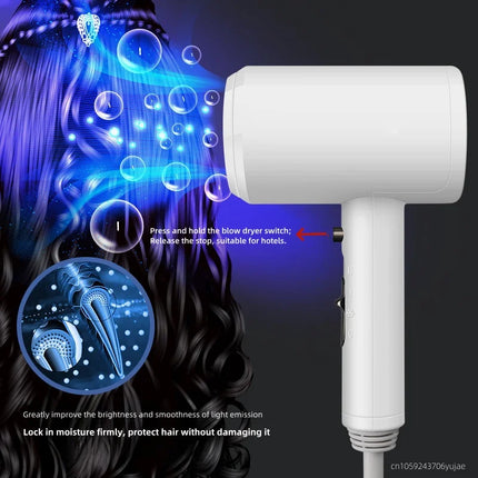 Five Star Hotel Specific Wall Mounted Non Perforated High Wind Speed Drying Household Bathroom Hair Dryer