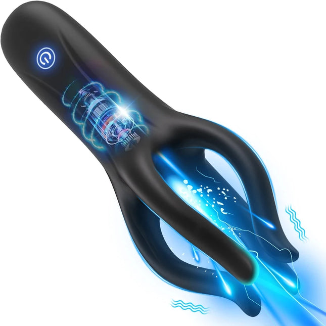 Male Penis Vibrator Glans Trainer Tongue Licking Stimulator Oral Blowjob Lasting Delay Endurance Training G-Spot Masturbator