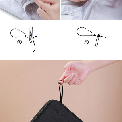 Complete Sewing Kit with Threads Needles Scissors Tape Measure Buttons Portable Travel DIY Embroidery Handwork Sewing Tool Set