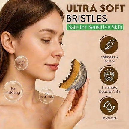 Face Lymphatic Drainage Massager Brush for Contouring Dry Brushing Chin Sculpting Skin Relief And Fatigue Reduction Tool