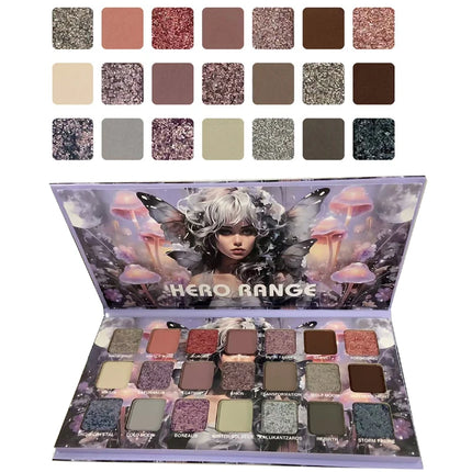 21-Color Chameleon Flashing Eyeshadow Palette Cold Moon Multi-functional Matte Shimmer Glitter Pigments Long-lasting Makeup