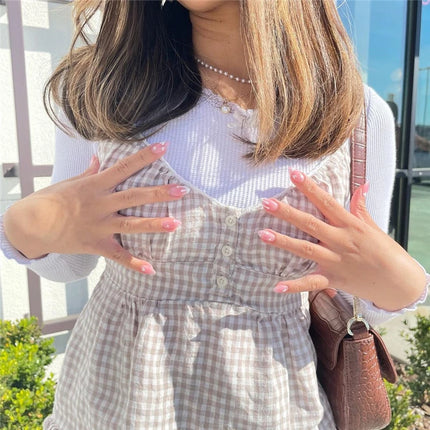 Xingqing Ruffle Top Buttons Y2K Kawaii Women Crop Tops Cute E-girl Short Sleeve T-shirt Sweet Fairy Core Clothes Summer 2024 Vest