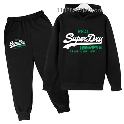 Kids Autumn Spring Trend Casual Tracksuits 3-14 Years Boys and Girls Hoodie+Pants 2pcs Suits Children Daily Clothes Sets