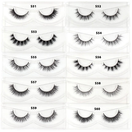 LEHUAMAO  3D Mink Lashes Wholesale Mink False Eyelashes Bulk 10/30/50 Pairs Soft Fluffy Natural Mink Lashes Makeup Mink Eyelashe