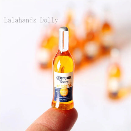 Sale 5Pcs/set  Stereo Beer Bottle Mini Corona Miniatures Food Play with Shooting Props  Dollhouse DIY Accessories