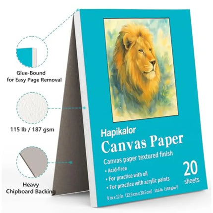 Canvas Painting Acrylic Sketch Book -, 20 Sheets 115lb/187g Mixed Media Sketchbook, Art Supplies for Adults and Canvases Patg p
